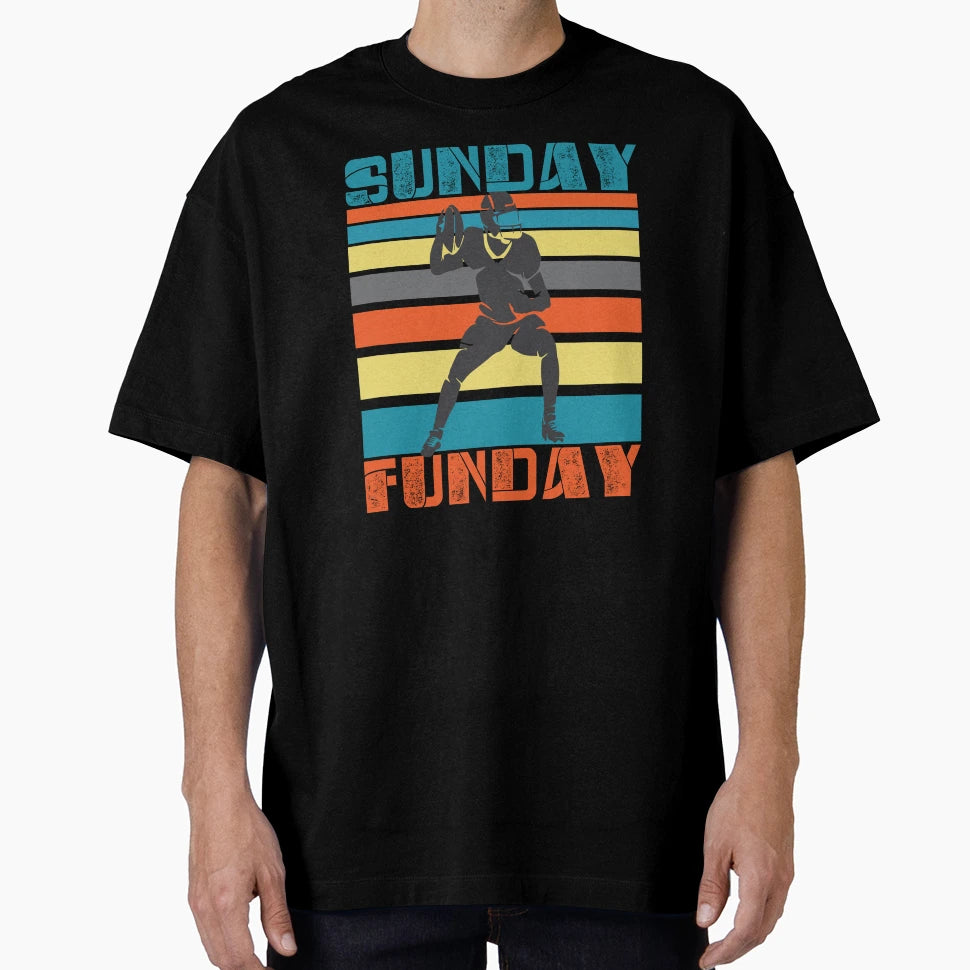 Sunday Funday Football Fans Football T-Shirt - Graphic Print for Adults - T-Shirt, Sweatshirt, Hoodie