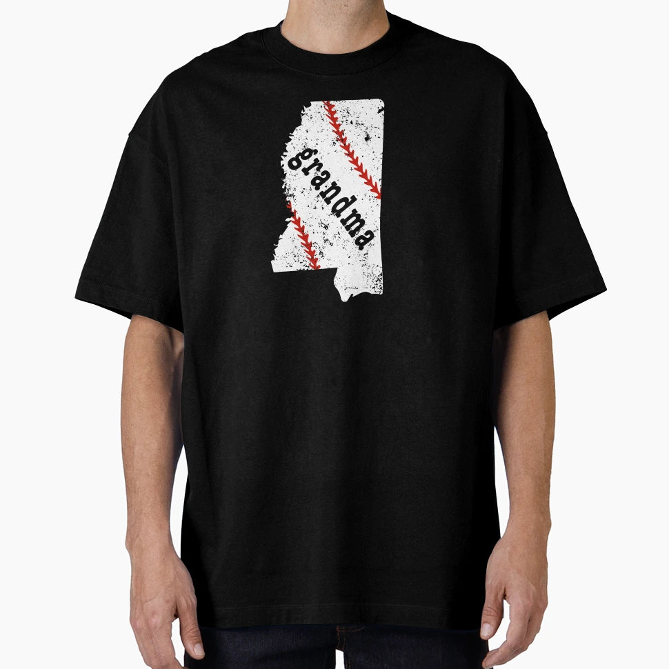 Grandma Baseball Mississippi T-Shirt - Casual Everyday Wear Unisex - T-Shirt, Sweatshirt, Hoodie