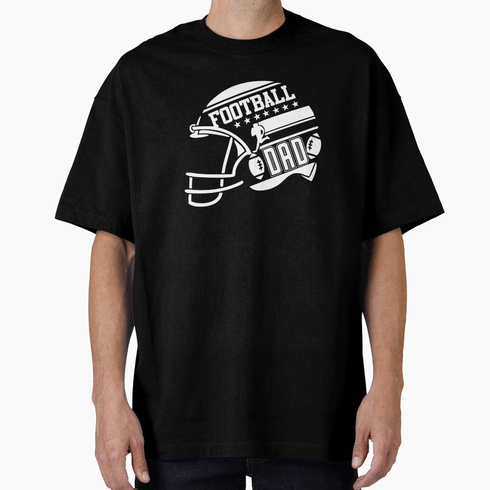 Football Dad White T-Shirt - Trendy Graphic for Adults - T-Shirt, Sweatshirt, Hoodie