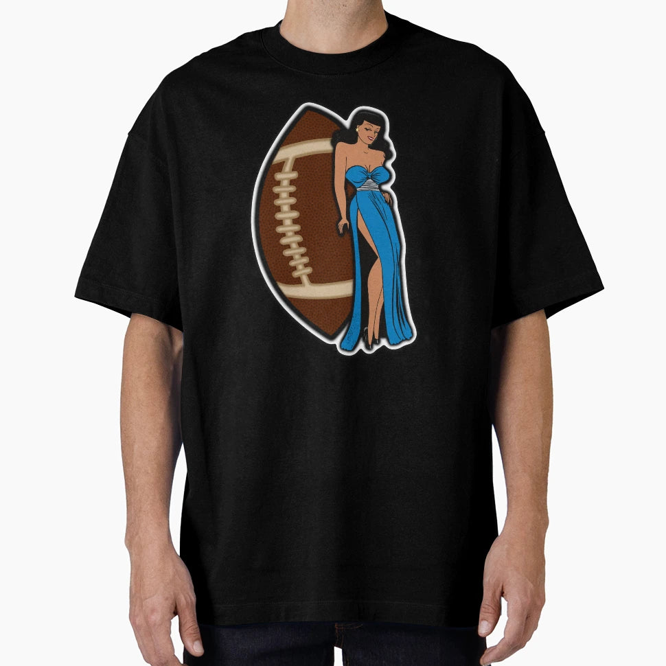 Detroit Football Babe T-Shirt - Fun Novelty Design Men Women - T-Shirt, Sweatshirt, Hoodie