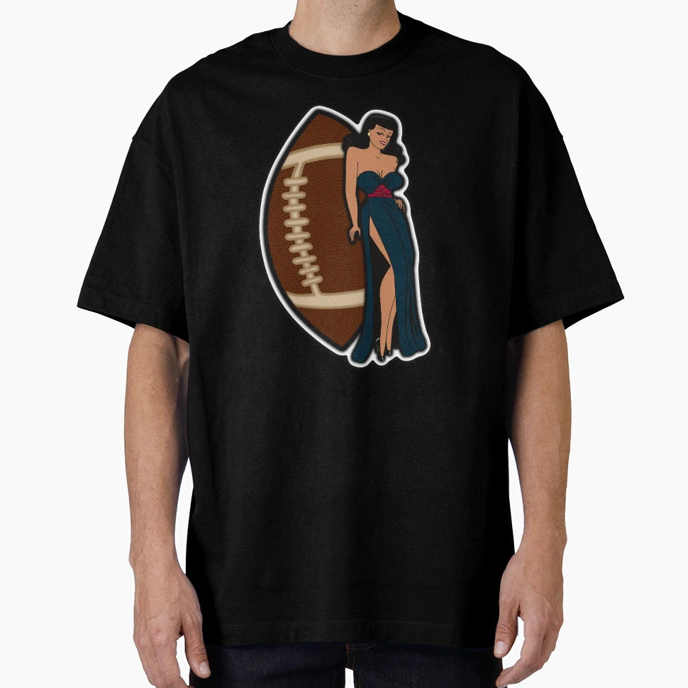Houston Football Babe T-Shirt - Custom Art Print for Adults - T-Shirt, Sweatshirt, Hoodie