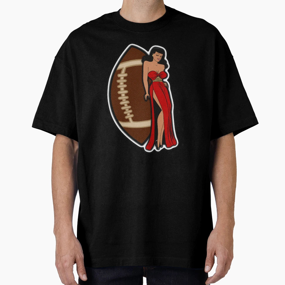 San Francisco Football Babe T-Shirt - Trendy Graphic for Adults - T-Shirt, Sweatshirt, Hoodie