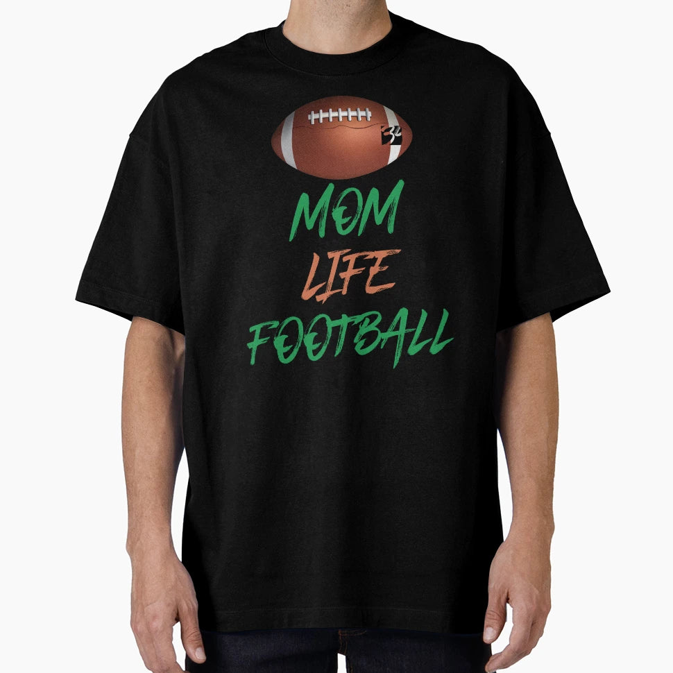 Mom Life Football Funny Rugby T-Shirt - Graphic Print for Adults - T-Shirt, Sweatshirt, Hoodie