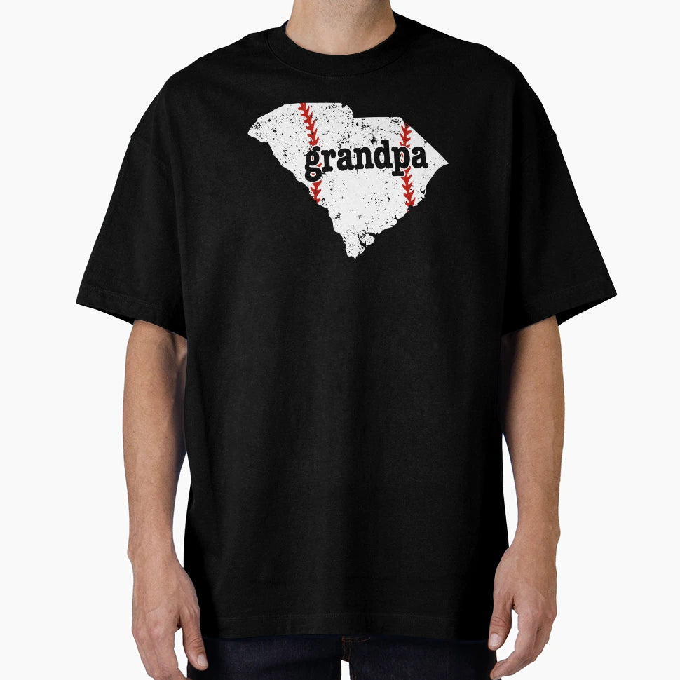 Grandpa Baseball South Carolina Softball T-Shirt - Graphic Print Unisex - T-Shirt, Sweatshirt, Hoodie