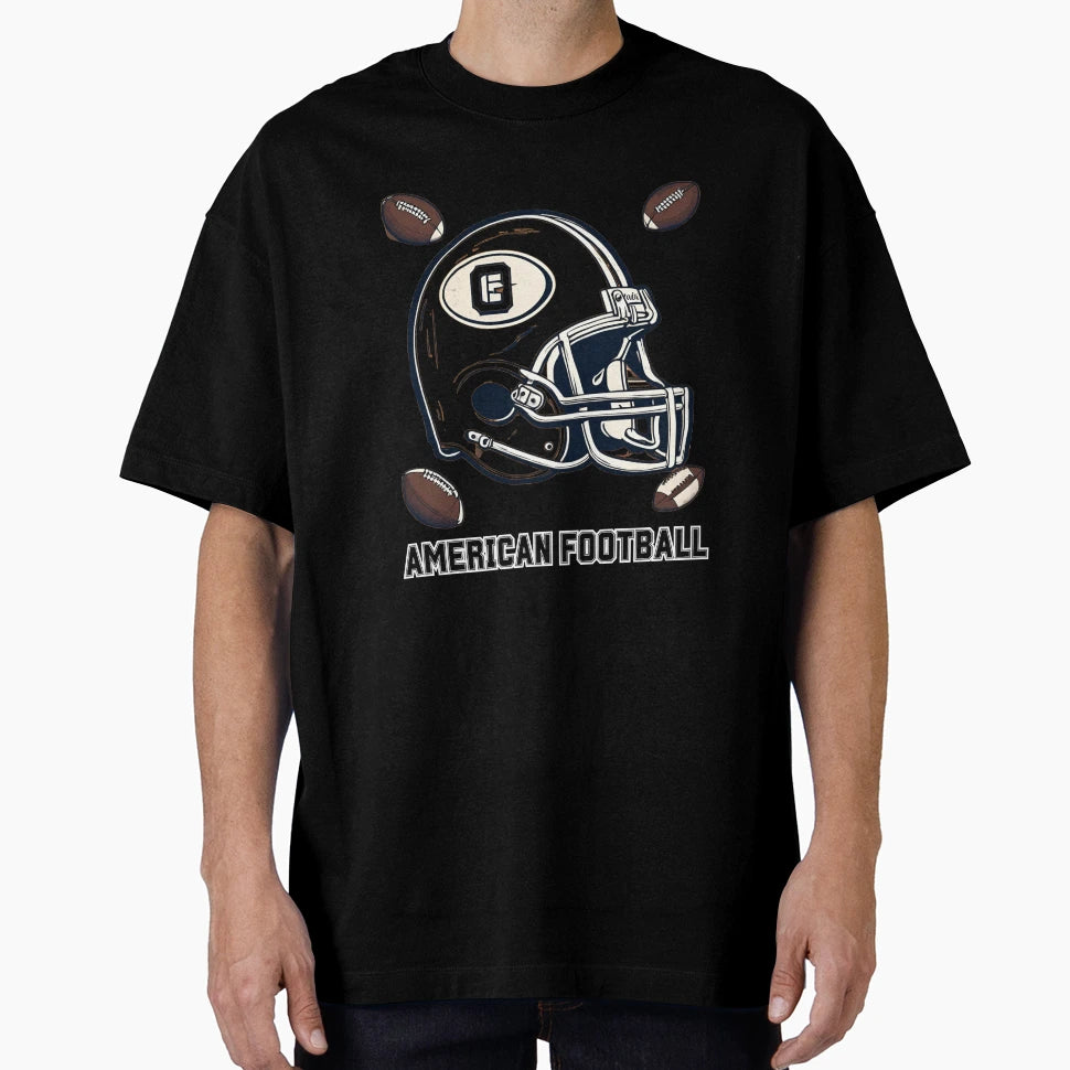 Copy American Football Illustration T-Shirt - Aesthetic Graphic for Adults - T-Shirt, Sweatshirt, Hoodie