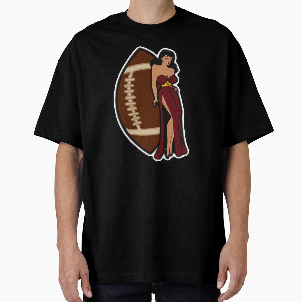 D C Football Babe T-Shirt - Custom Art Print Men Women - T-Shirt, Sweatshirt, Hoodie
