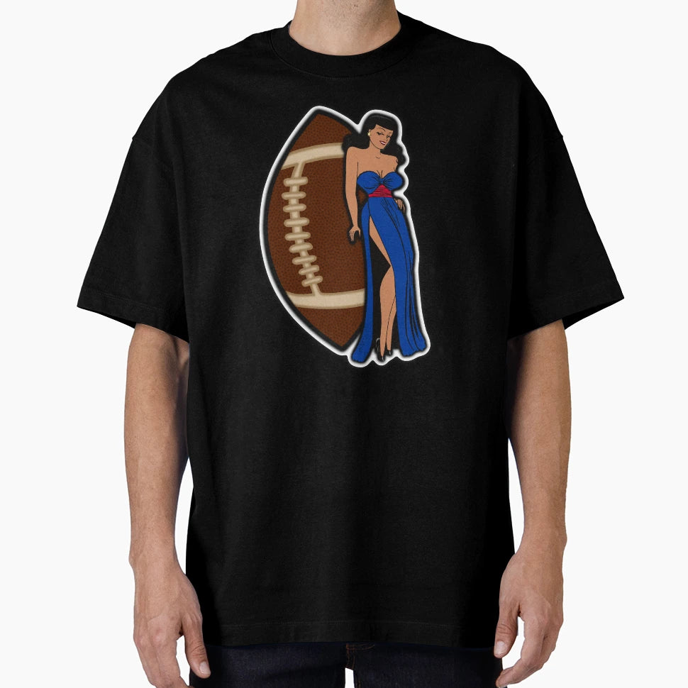 Buffalo Football Babe T-Shirt - Custom Art Print for Adults - T-Shirt, Sweatshirt, Hoodie