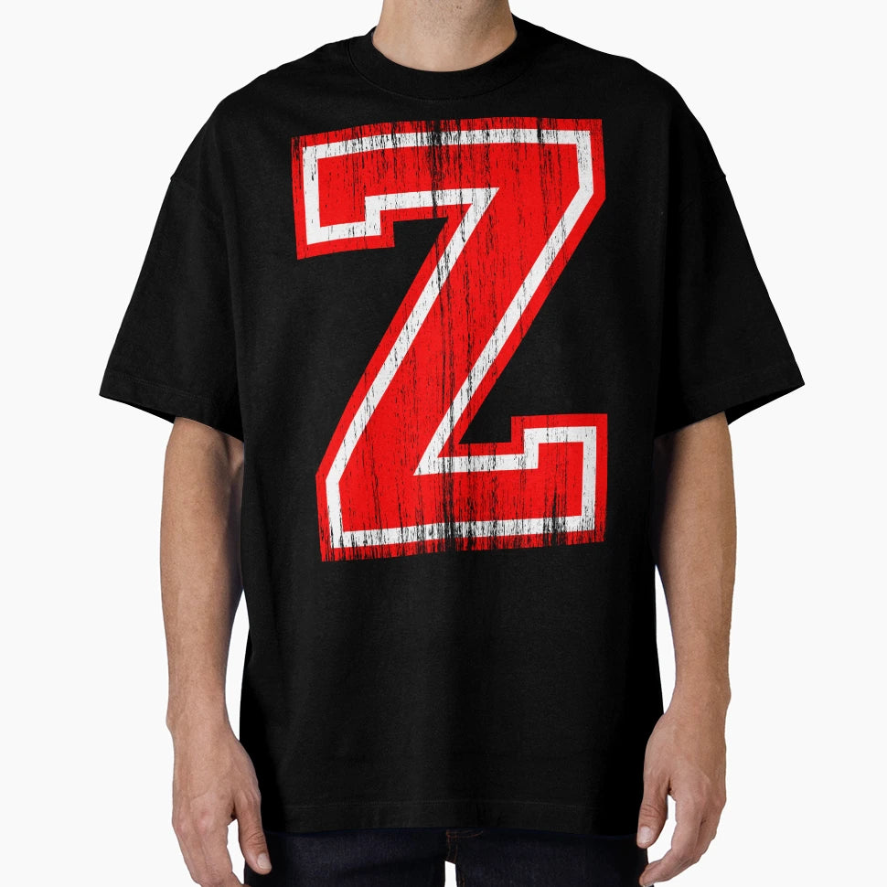 Big Red Letter Z T-Shirt - Fun Novelty Design Men Women - T-Shirt, Sweatshirt, Hoodie