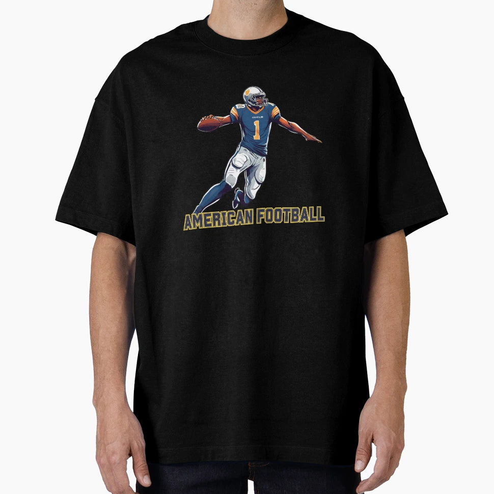 American Football Player T-Shirt - Aesthetic Graphic for Adults - T-Shirt, Sweatshirt, Hoodie
