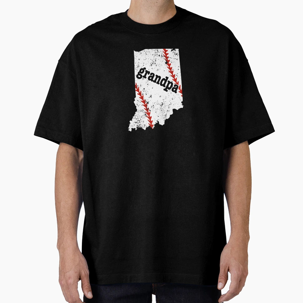 Indiana Baseball Grandpa Softball T-Shirt - Fun Novelty Design Unisex - T-Shirt, Sweatshirt, Hoodie