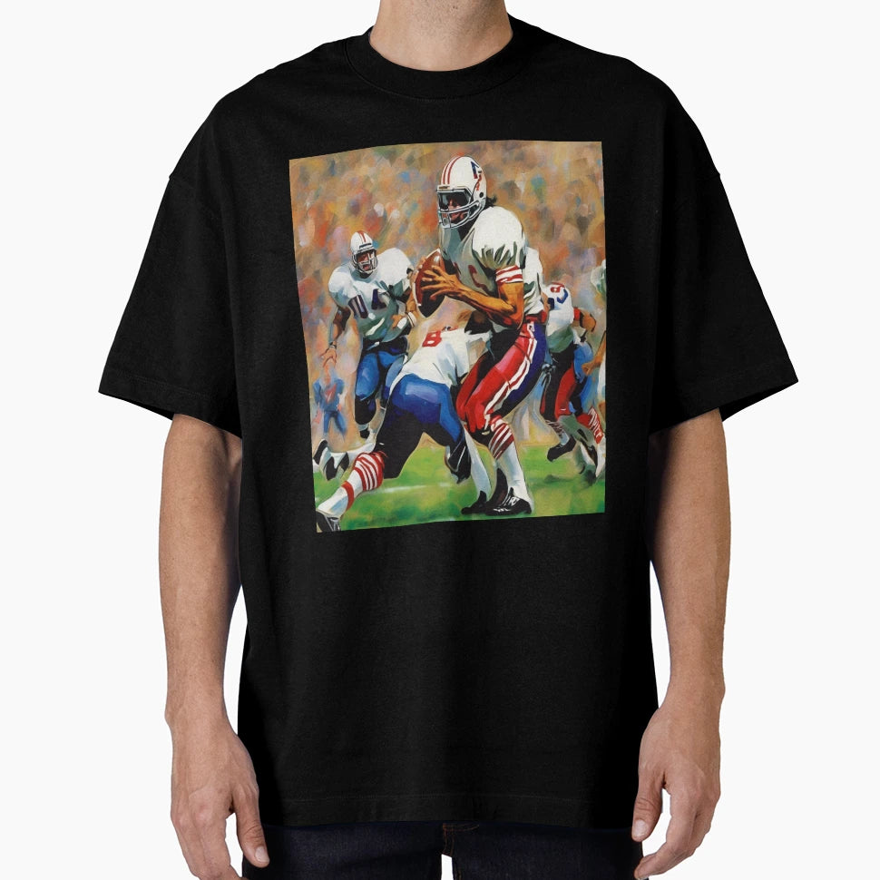 Field Impact American Football Action T-Shirt - Unique Graphic Men Women - T-Shirt, Sweatshirt, Hoodie