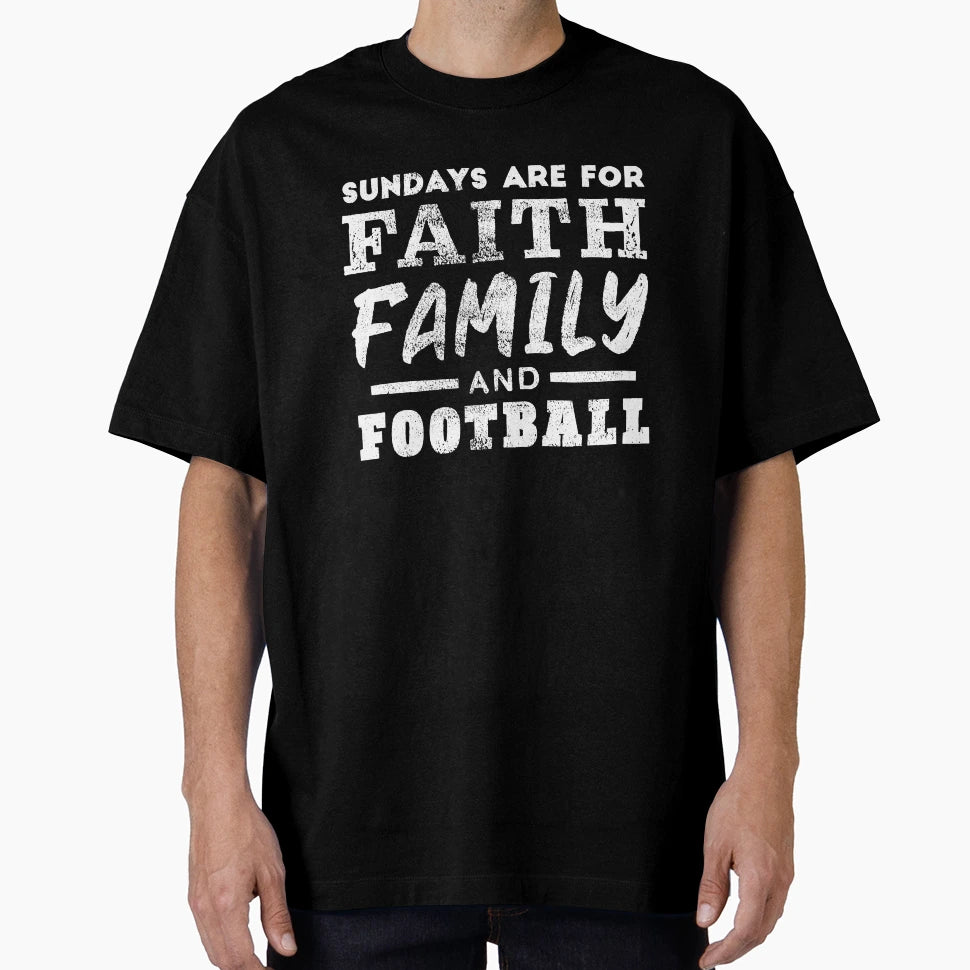 Faith Family Football T-Shirt - Unique Graphic Men Women - T-Shirt, Sweatshirt, Hoodie
