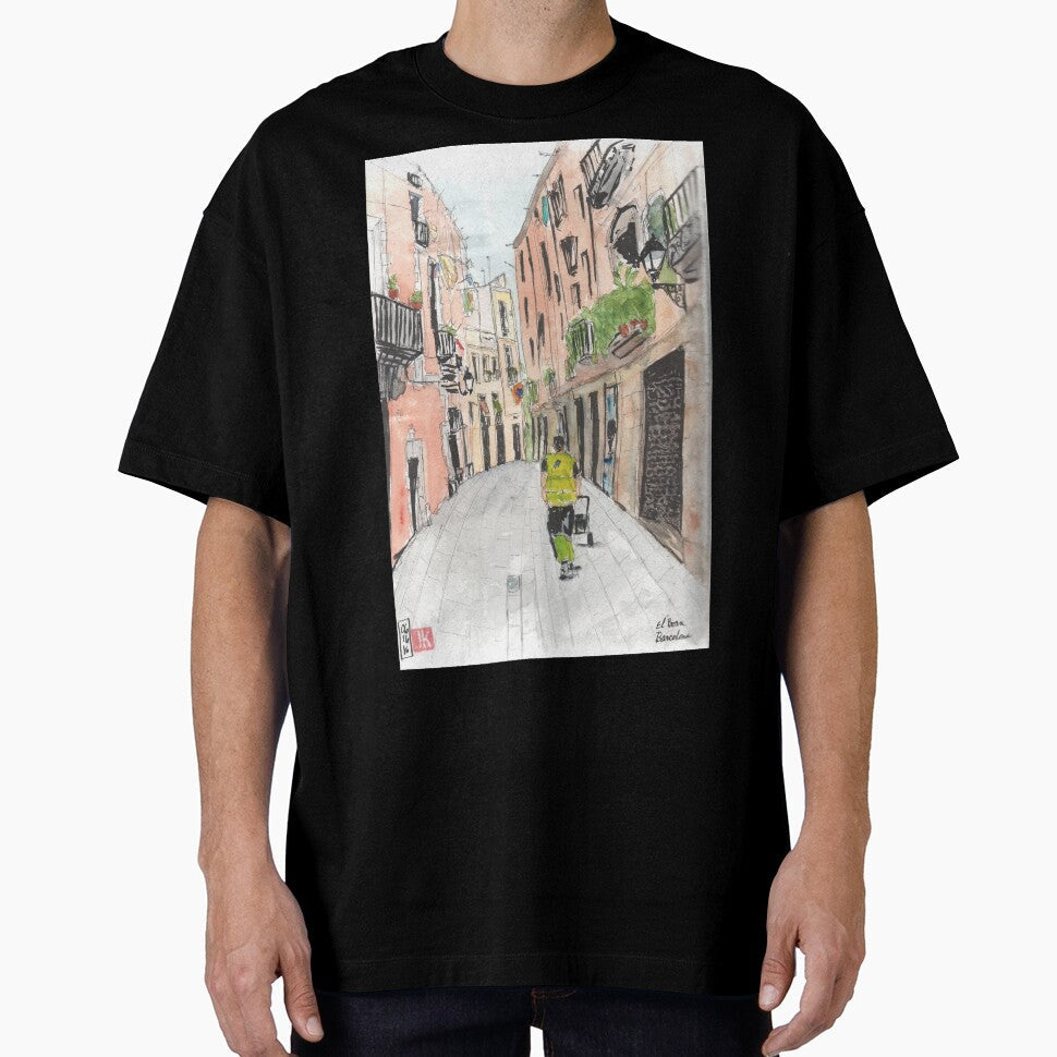 Barcelona El Born Neighborhood by Jennie Kessinger - Adult & Kids T-Shirts, Sweatshirts & Hoodies apparel design preview 1