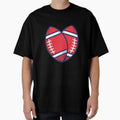 American Football Sports Love Heart T-Shirt - Custom Art Print for Adults - T-Shirt, Sweatshirt, Hoodie