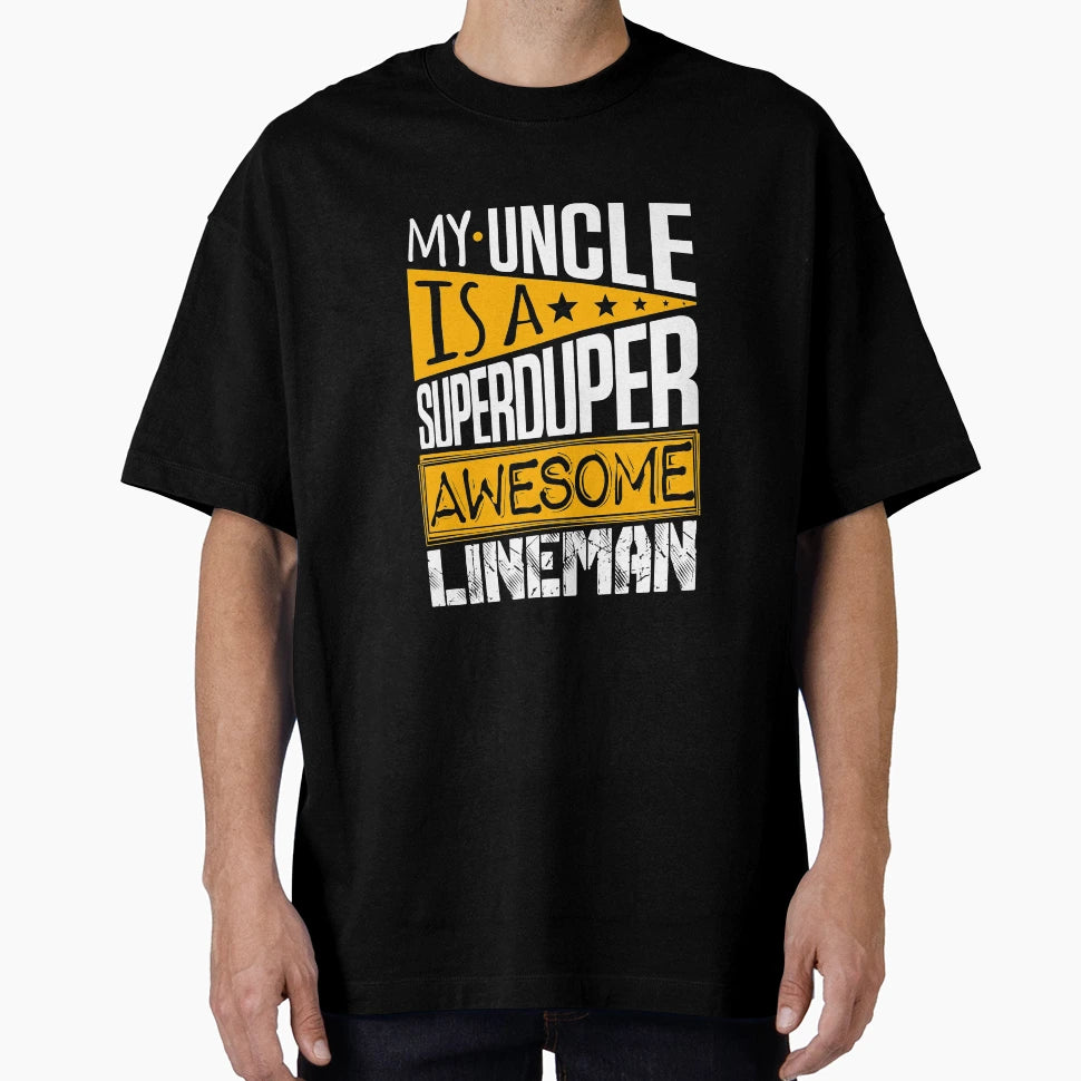 My Uncle Is Journeyman Lineman Electric T-Shirt - Custom Art Print Unisex - T-Shirt, Sweatshirt, Hoodie