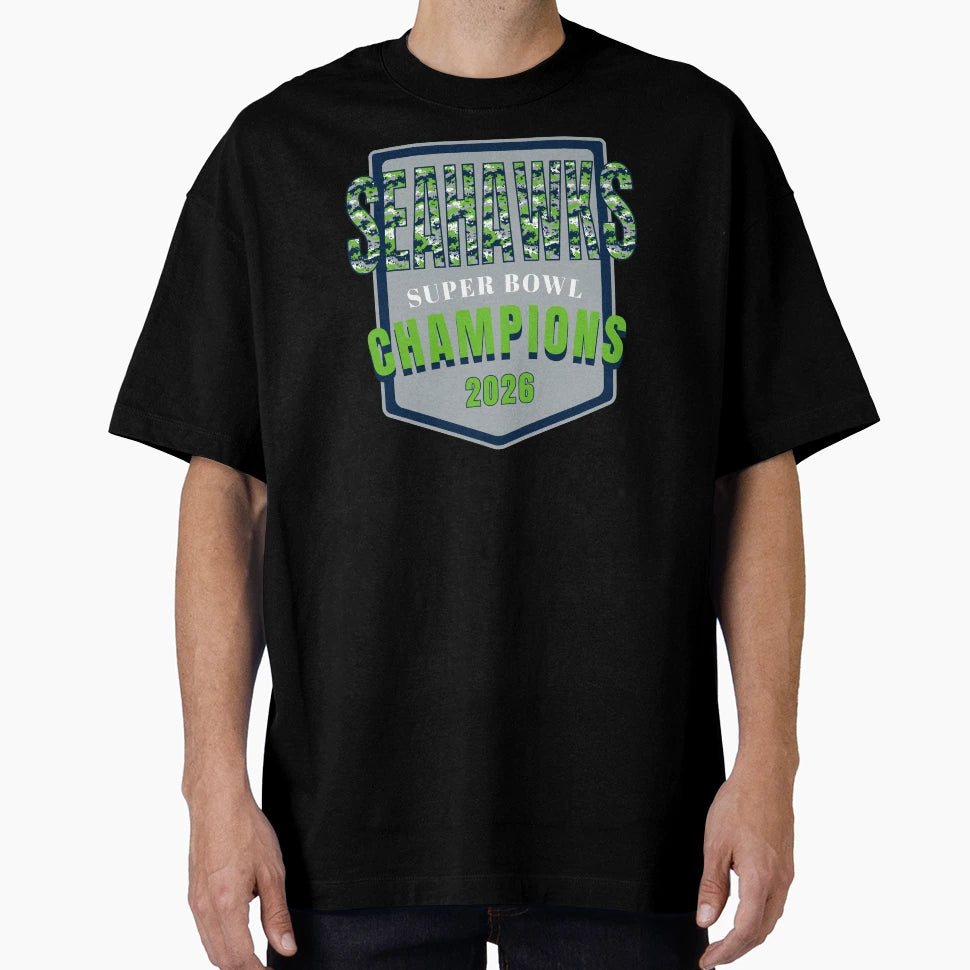 2026 Super Bowl Champs Seattle Seahawks T-Shirt - Graphic Print Unisex - T-Shirt, Sweatshirt, Hoodie