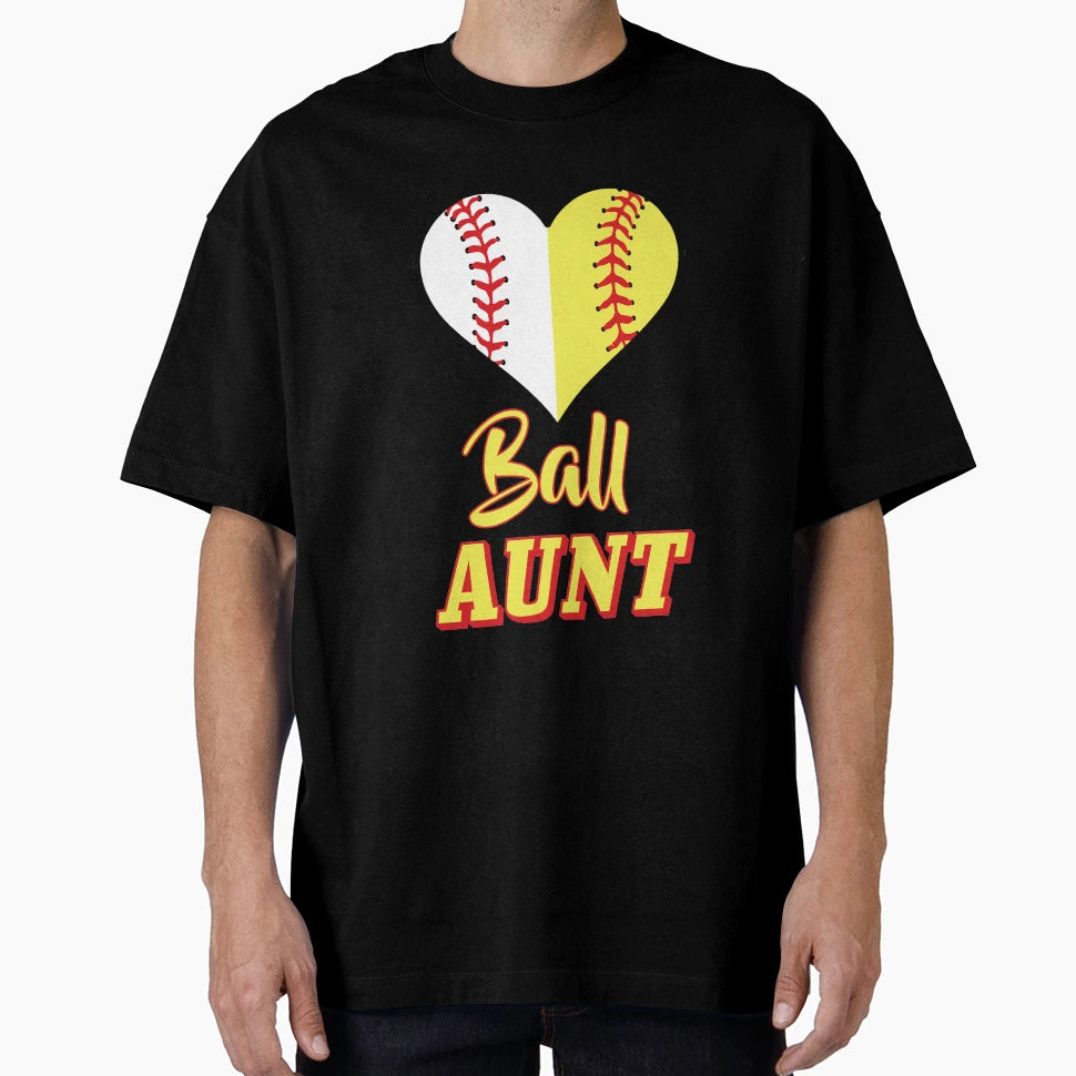 Softball Baseball Aunt Outfit Sport T-Shirt - Trendy Graphic for Adults - T-Shirt, Sweatshirt, Hoodie