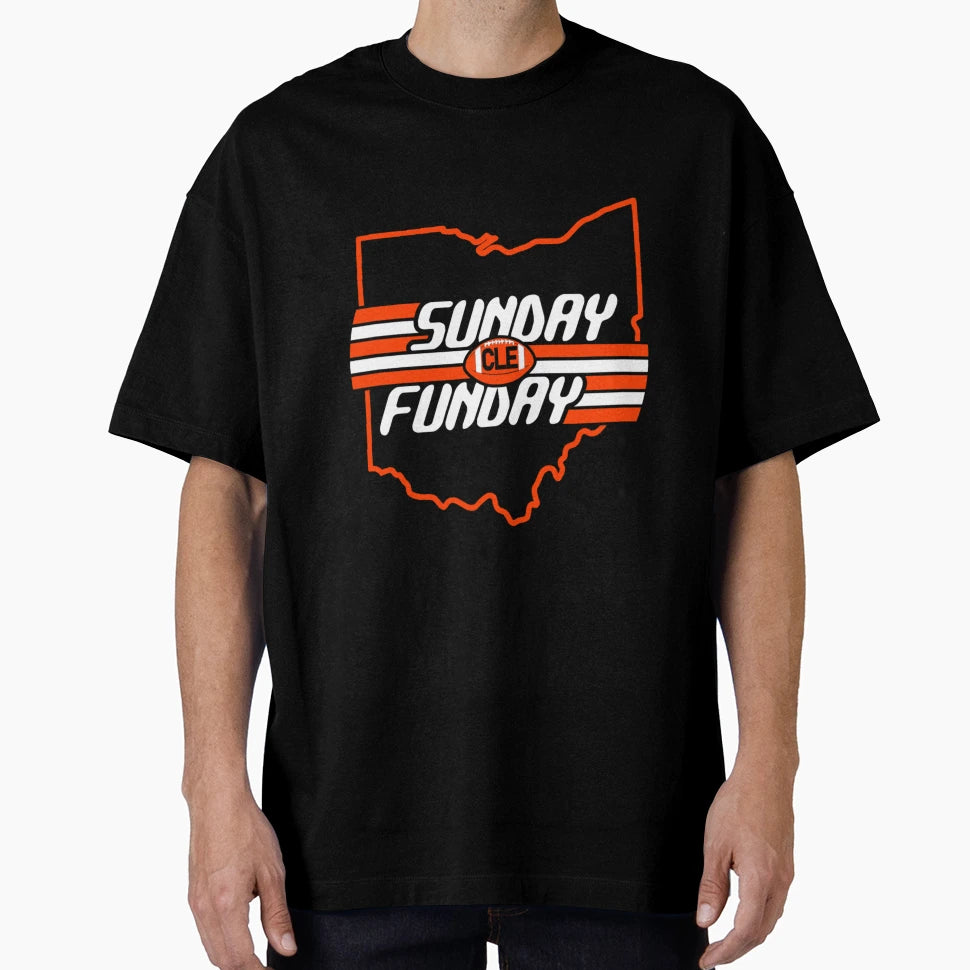 Cleveland Football Fan Sunday Fun Day T-Shirt - Streetwear Style Men Women - T-Shirt, Sweatshirt, Hoodie