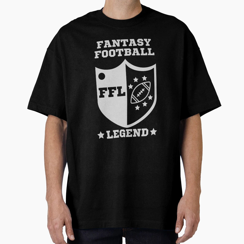 Fantasy Football Legend Gray T-Shirt - Custom Art Print Unisex - T-Shirt, Sweatshirt, Hoodie