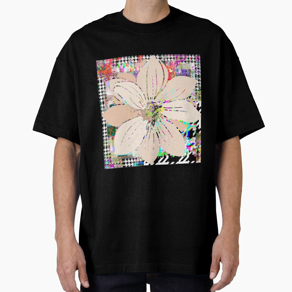 Peachy Floral Glitchy Glam by thebrightspotco - Adult & Kids T-Shirts, Sweatshirts & Hoodies apparel design preview 1