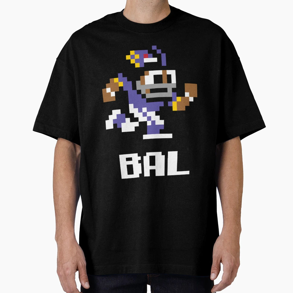 Baltimore Ravens Tecmo Super Bowl Football T-Shirt - Trendy Graphic Unisex - T-Shirt, Sweatshirt, Hoodie