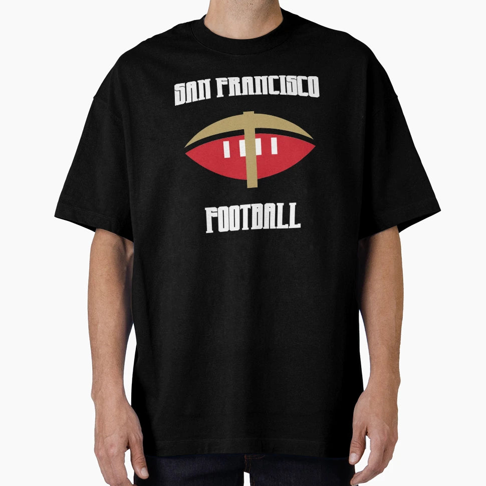 San Francisco Sf Football T-Shirt - Custom Art Print Unisex - T-Shirt, Sweatshirt, Hoodie