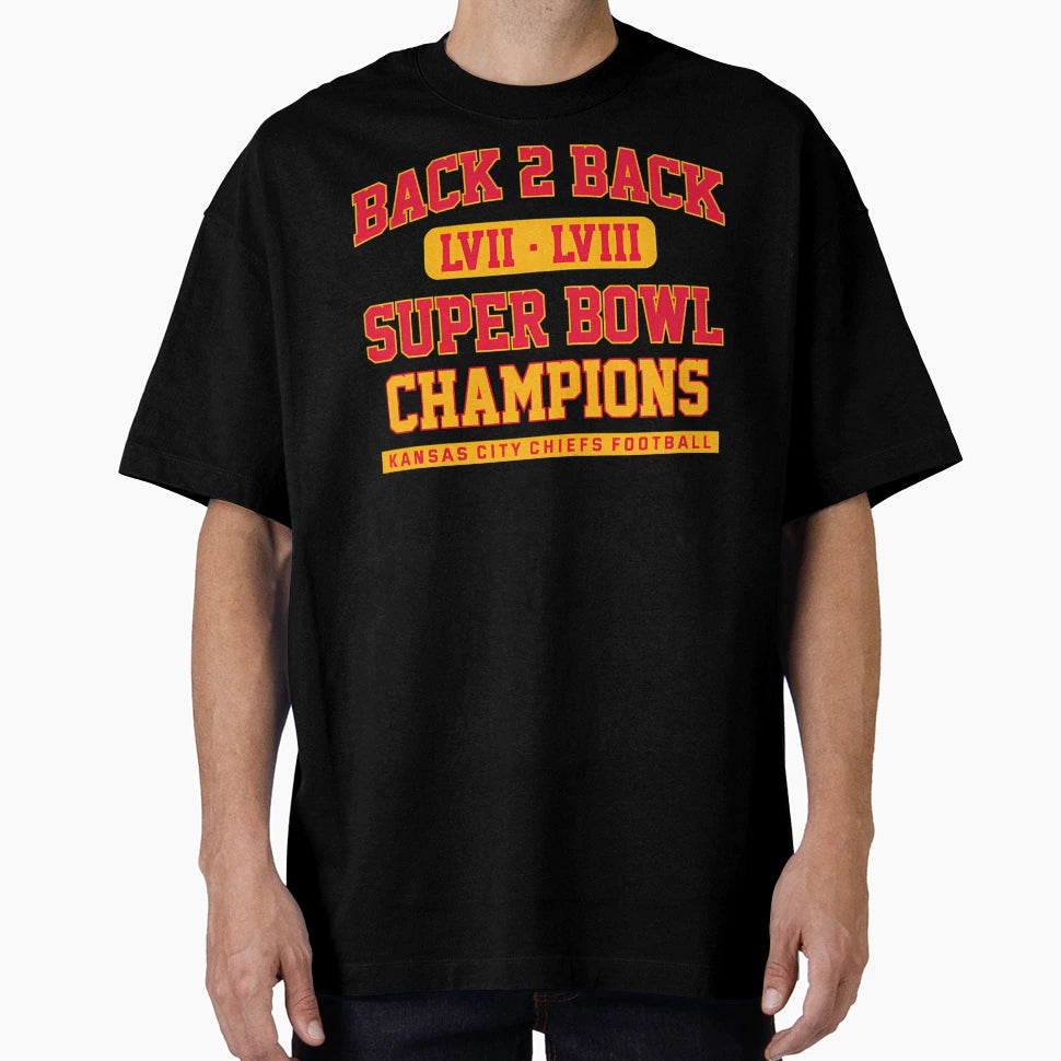 Back 2 Back Super Bowl Champions Lviii T-Shirt - Trendy Graphic for Adults - T-Shirt, Sweatshirt, Hoodie