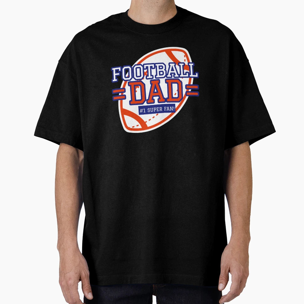 Football Dad 1 Super Fan T-Shirt - Custom Art Print for Adults - T-Shirt, Sweatshirt, Hoodie