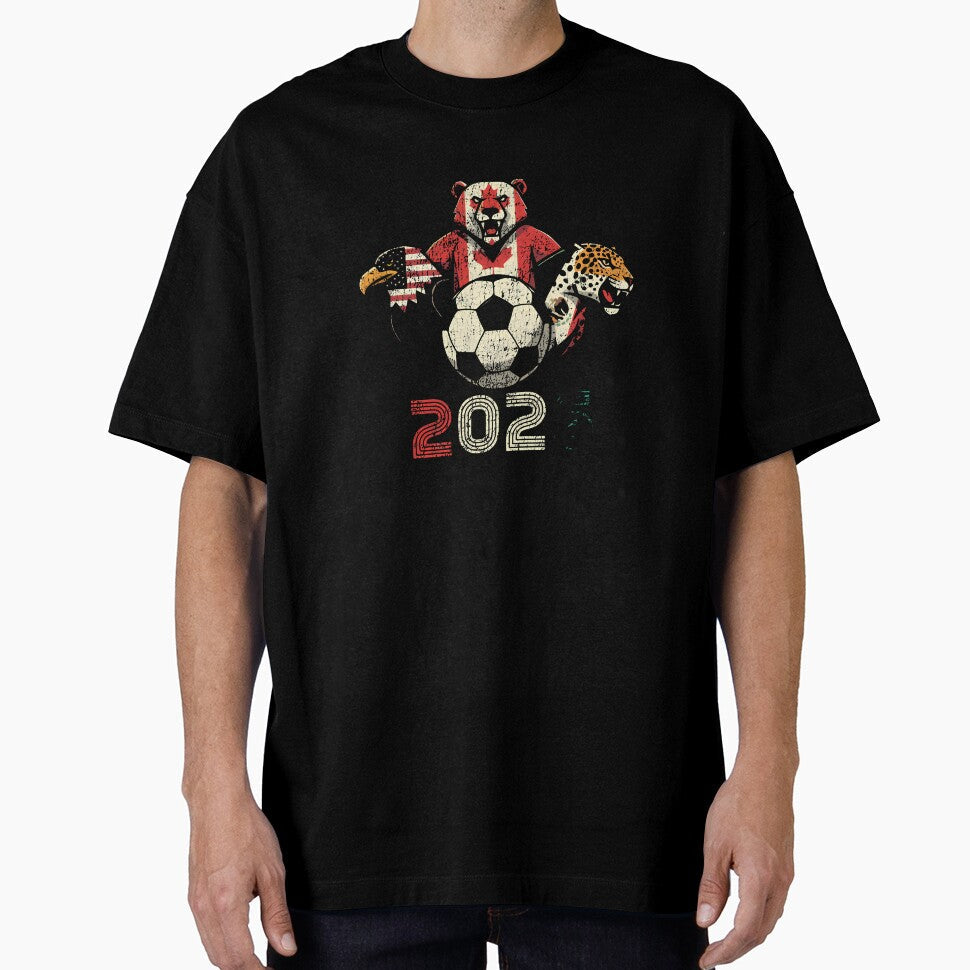 United 2026 Soccer Mascots North America Tournament - Adult & Kids T-Shirts, Sweatshirts & Hoodies apparel design preview 1