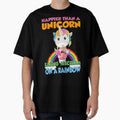 Happier than a unicorn eating icecream on rainbow by - Adult & Kids T-Shirts, Sweatshirts & Hoodies apparel design preview 1