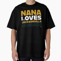 Nana Loves Jacksonville Jaguars T-Shirt - Aesthetic Graphic for Adults - T-Shirt, Sweatshirt, Hoodie