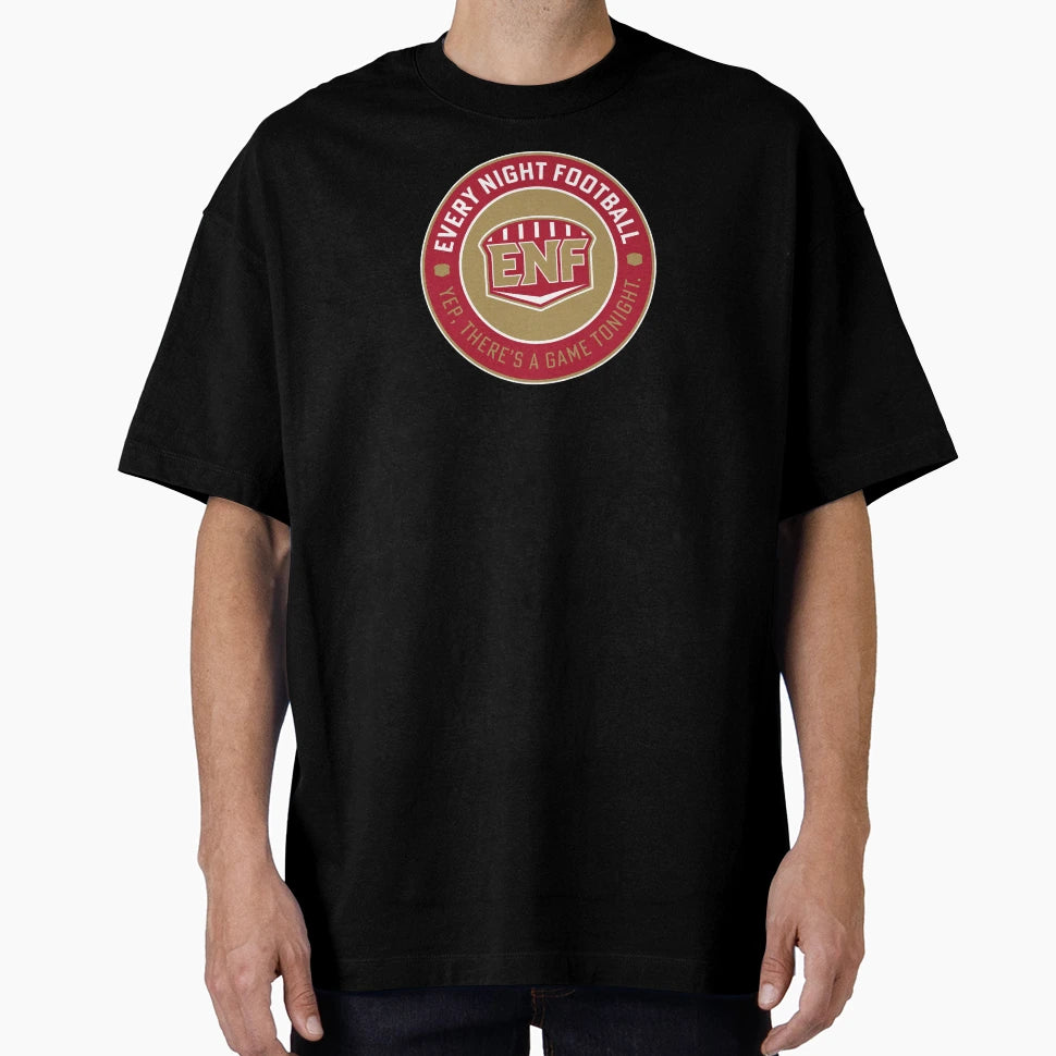 Every Night Football Circular Slogan T-Shirt - Minimalist Print for Adults - T-Shirt, Sweatshirt, Hoodie