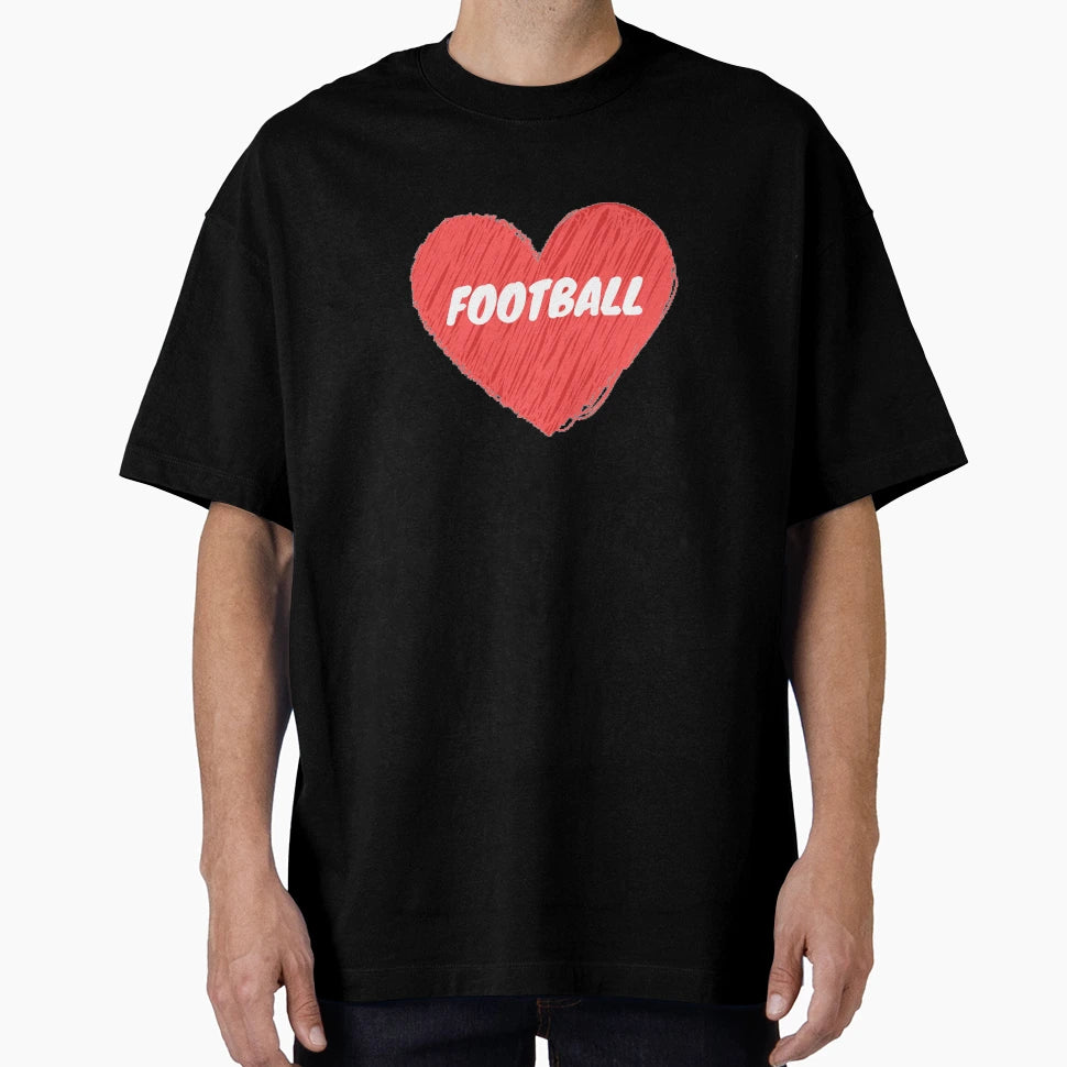 I Love Football T-Shirt - Minimalist Print Men Women - T-Shirt, Sweatshirt, Hoodie