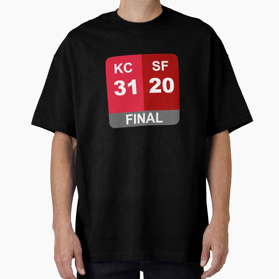 Super Bowl Liv Final Score T-Shirt - Trendy Graphic Unisex - T-Shirt, Sweatshirt, Hoodie