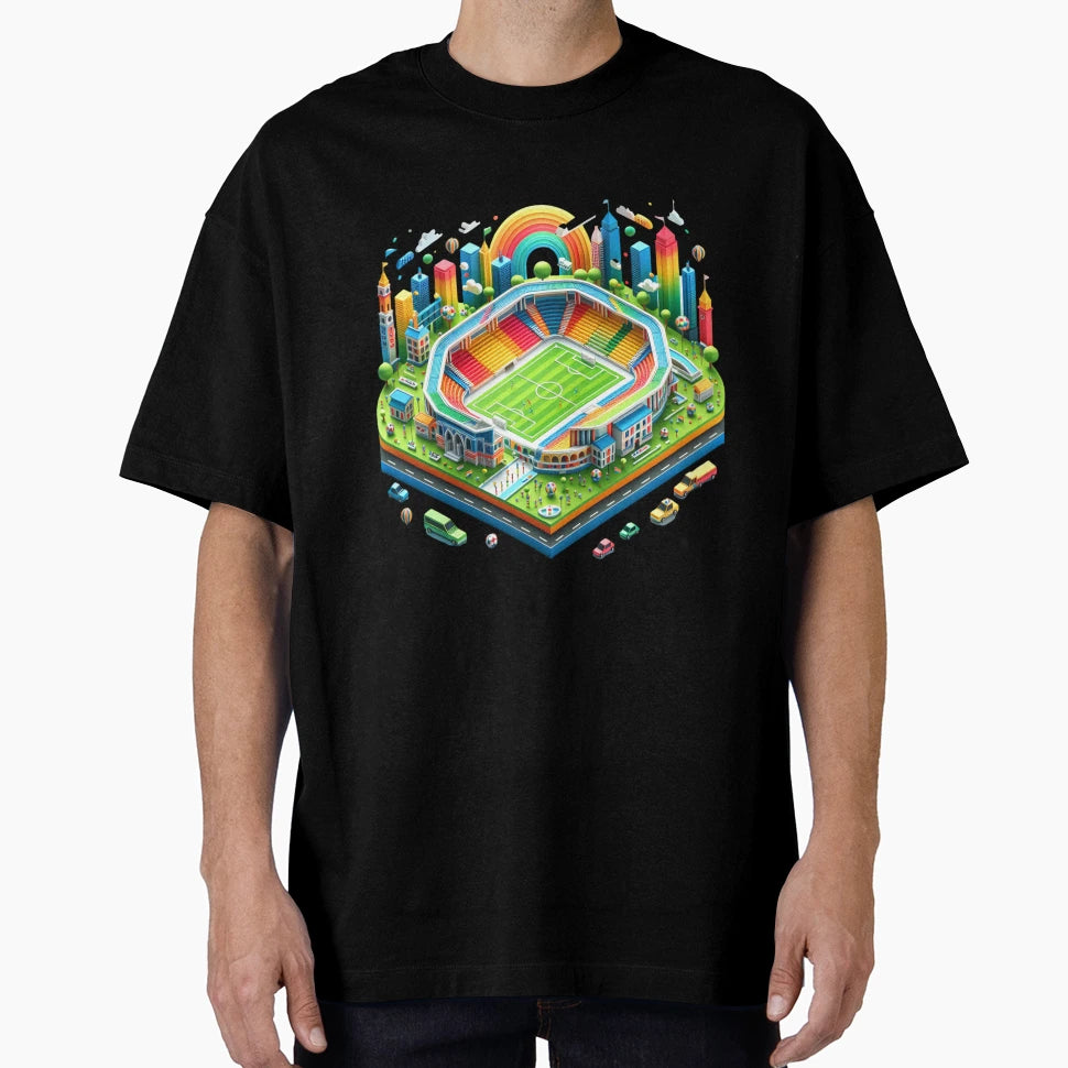 Colorful Football Stadium City T-Shirt - Unique Graphic Unisex - T-Shirt, Sweatshirt, Hoodie
