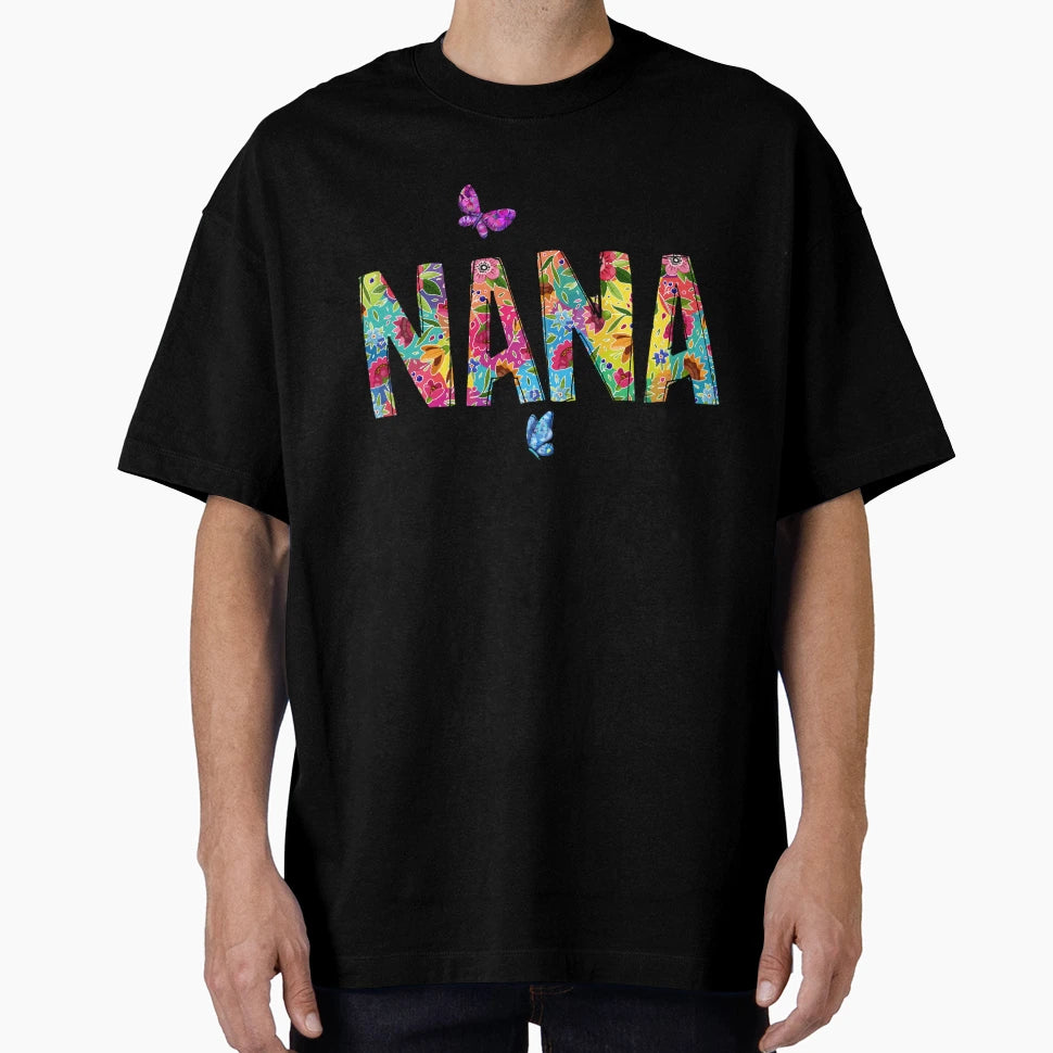 Nana Butterfly Granny Gift Gift Grandma T-Shirt - Aesthetic Graphic Unisex - T-Shirt, Sweatshirt, Hoodie