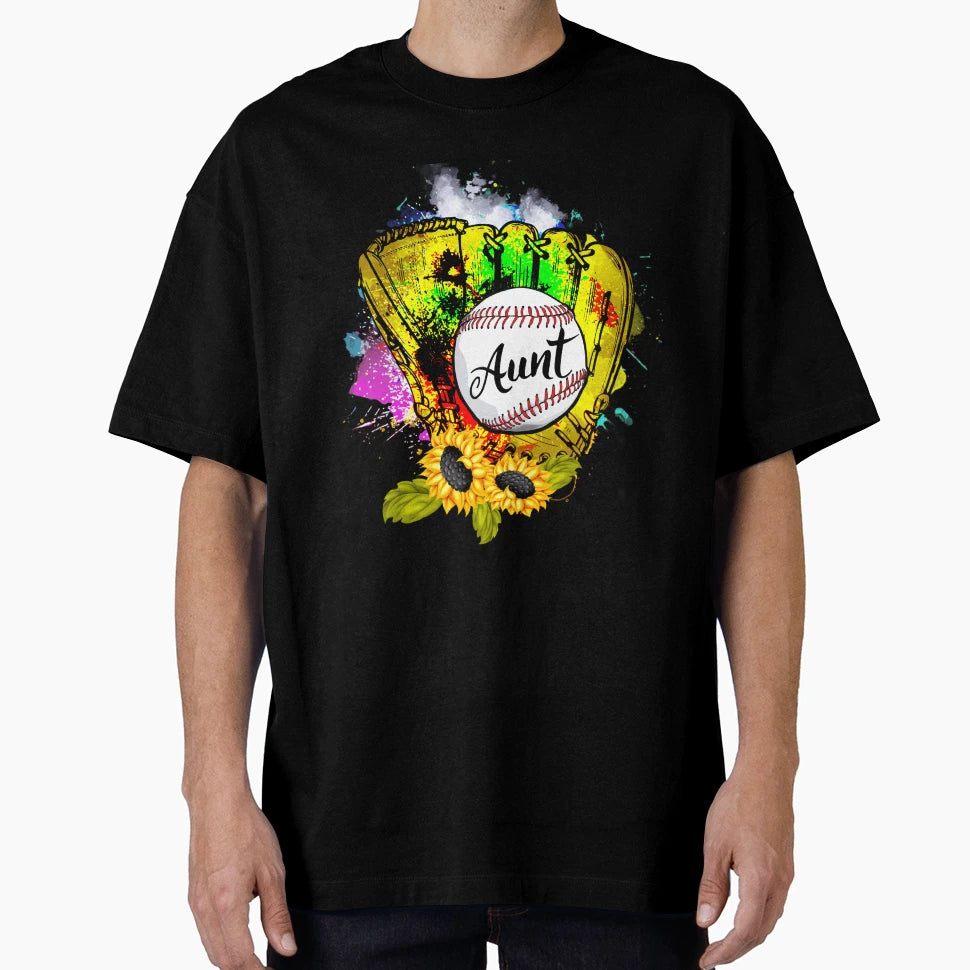 Aunt Sunflower Baseball Baseball T-Shirt - Novelty Apparel for Adults - T-Shirt, Sweatshirt, Hoodie
