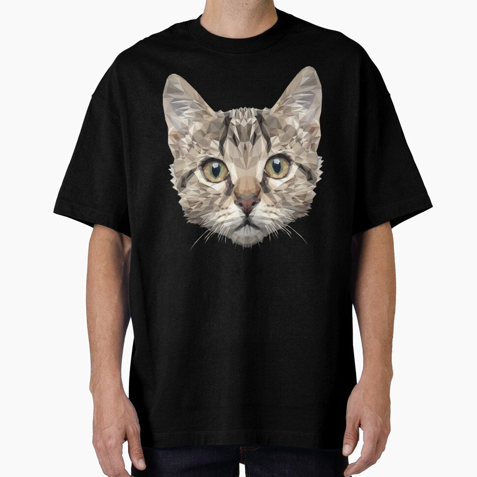 Cat Head Polygon 2 by Fairyjam - Adult & Kids T-Shirts, Sweatshirts & Hoodies apparel design preview 1