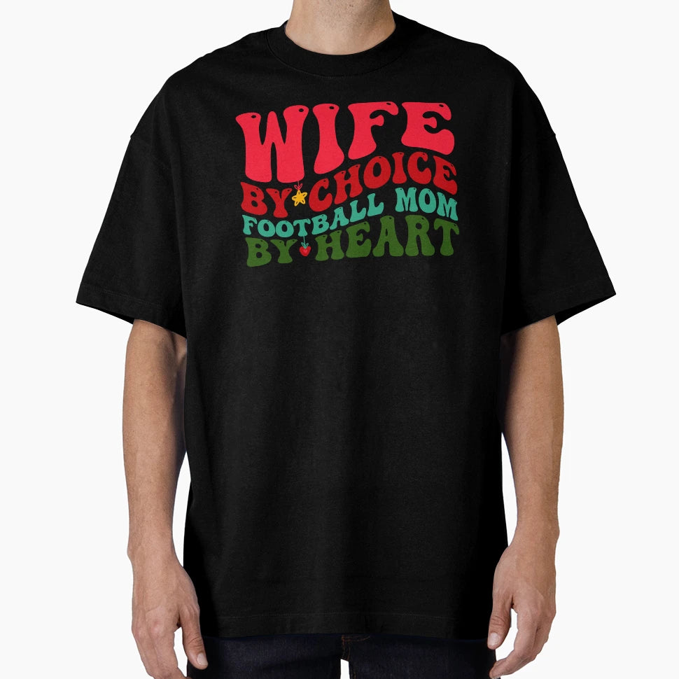 Wife Football Mom Funny Groovy T-Shirt - Trendy Graphic Men Women - T-Shirt, Sweatshirt, Hoodie