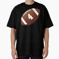 American Football Ball Number 4 Four T-Shirt - Minimalist Print for Adults - T-Shirt, Sweatshirt, Hoodie
