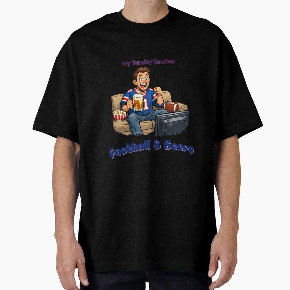 New York Giants My Sunday Routine T-Shirt - Minimalist Print Men Women - T-Shirt, Sweatshirt, Hoodie