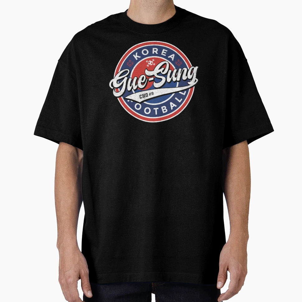 Cho Gue Sung Korea Soccer Badge Round T-Shirt - Minimalist Print for Adults - T-Shirt, Sweatshirt, Hoodie