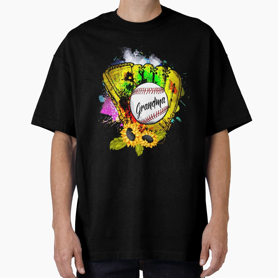 Grandma Sunflower Baseball Baseball T-Shirt - Minimalist Print Unisex - T-Shirt, Sweatshirt, Hoodie