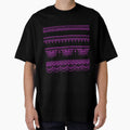 South asian patterns megenta on black by Chaoticzarts - Adult & Kids T-Shirts, Sweatshirts & Hoodies apparel design preview 1