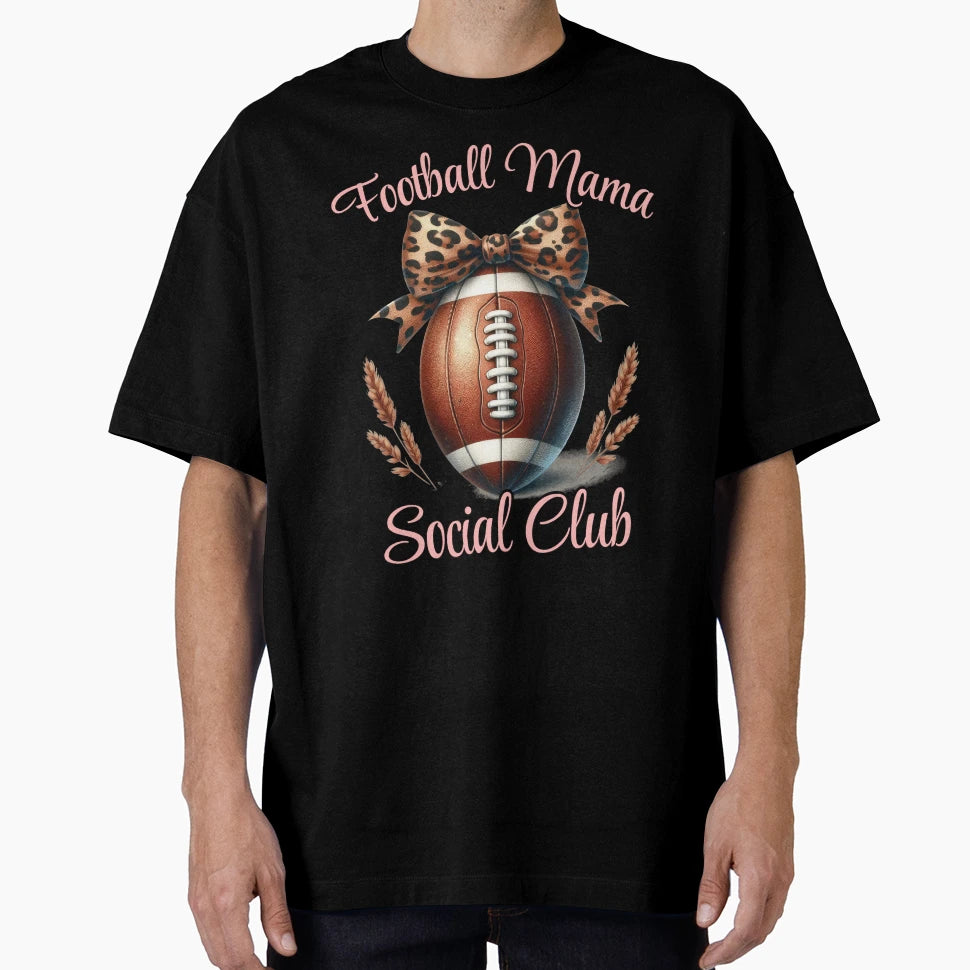 Football Mama Social Club T-Shirt - Trendy Graphic for Adults - T-Shirt, Sweatshirt, Hoodie