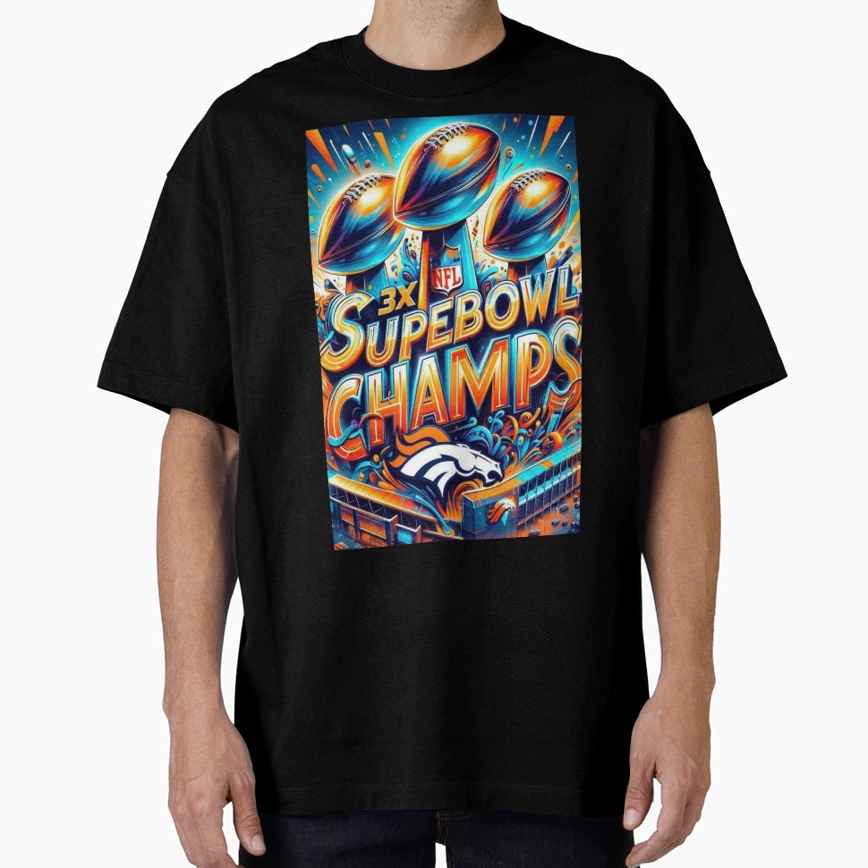 3X Superbowl Champs T-Shirt - Minimalist Print Unisex - T-Shirt, Sweatshirt, Hoodie