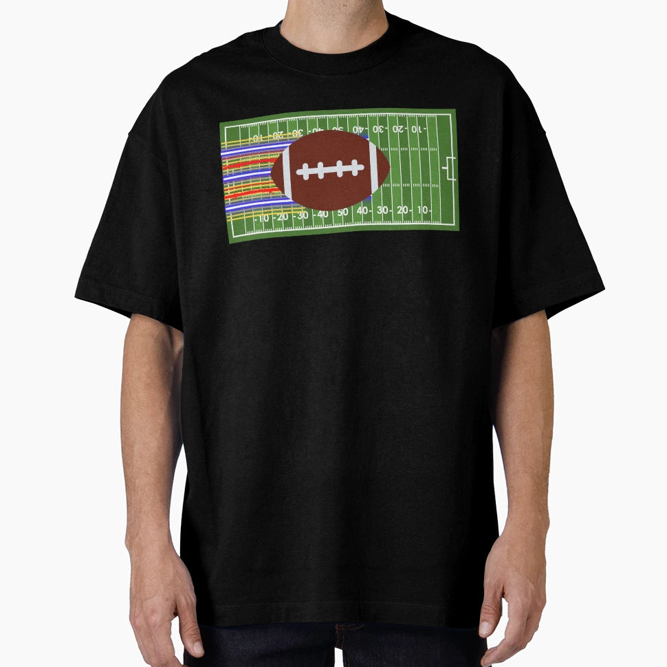 Football Thrown T-Shirt - Aesthetic Graphic Men Women - T-Shirt, Sweatshirt, Hoodie