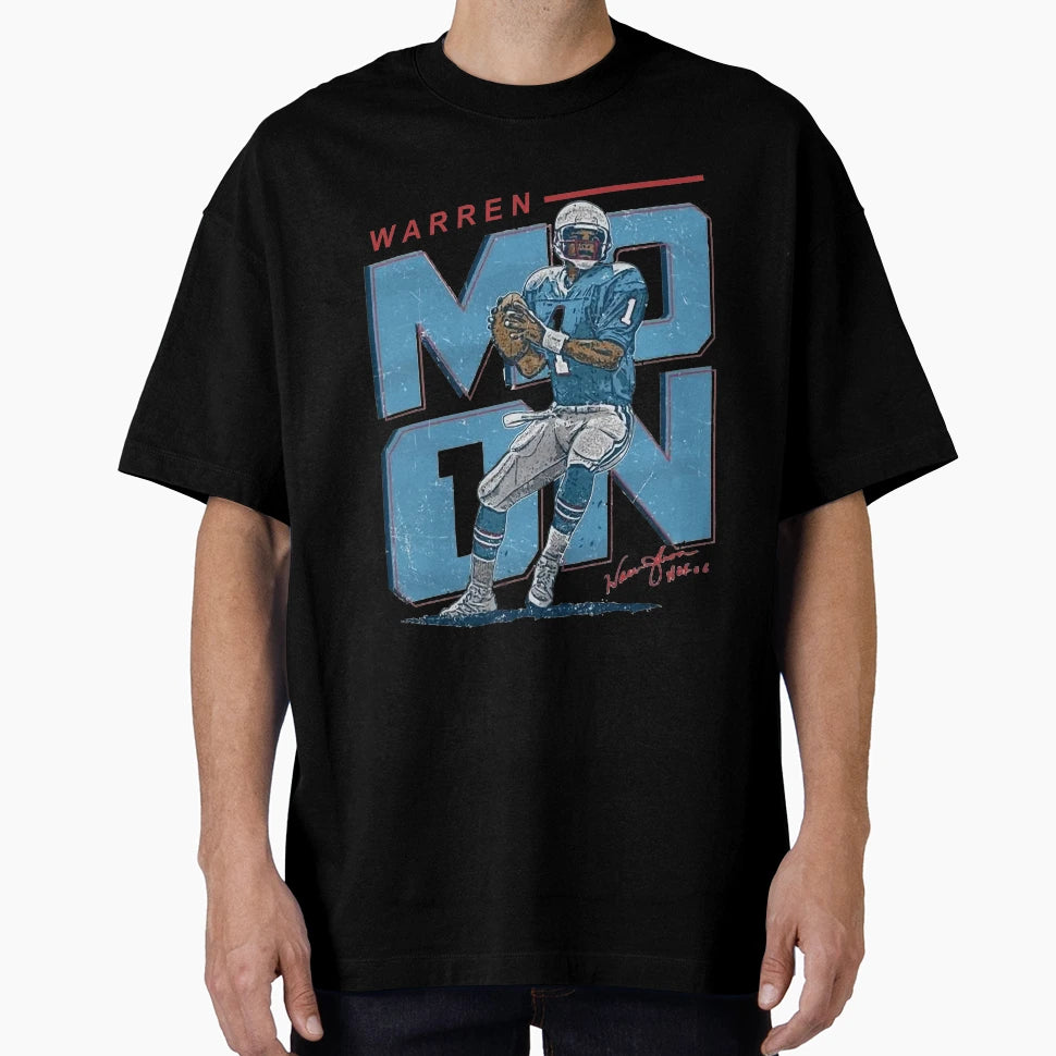 Warren Moon Houston Throwbacks S T-Shirt - Novelty Apparel Unisex - T-Shirt, Sweatshirt, Hoodie