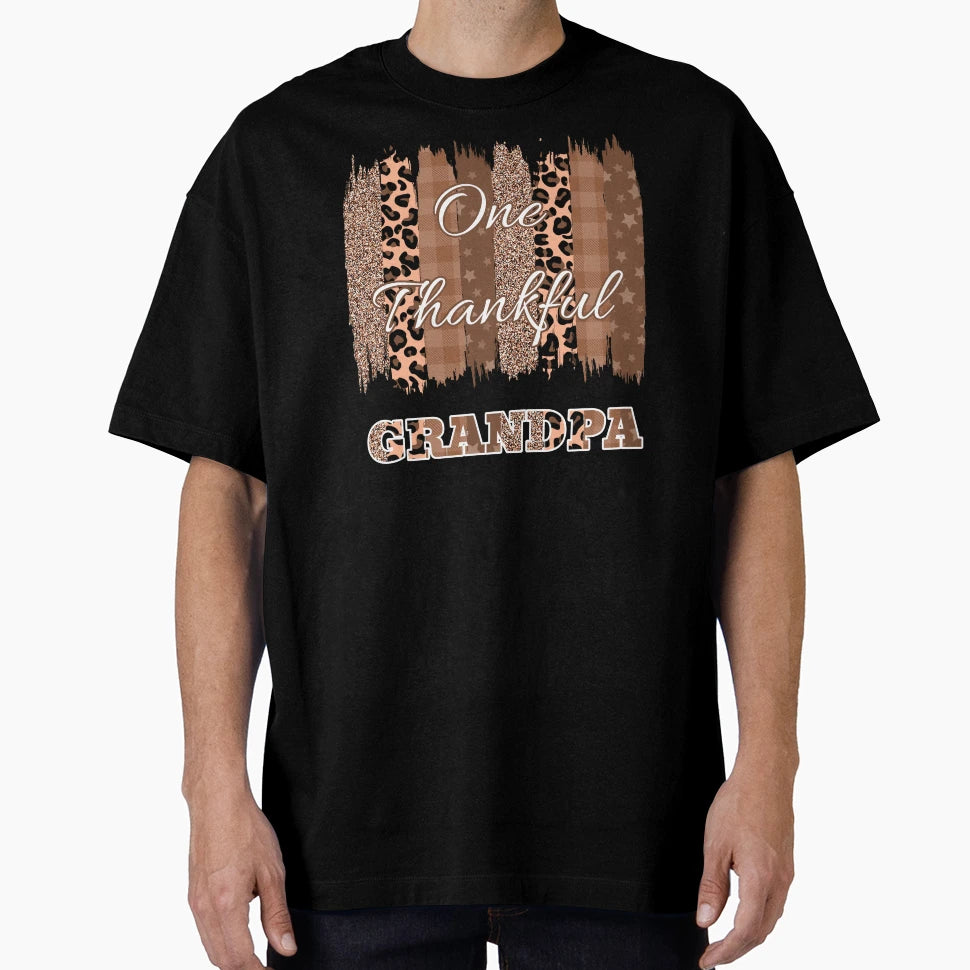 One Thankful Grandpa Brush Stroke 2 T-Shirt - Fun Novelty Design Unisex - T-Shirt, Sweatshirt, Hoodie