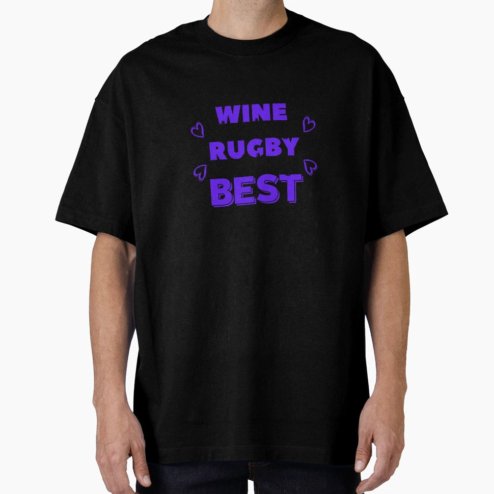 Wine Drinking Rugby Watching Best Grandma T-Shirt - Unique Graphic Unisex - T-Shirt, Sweatshirt, Hoodie
